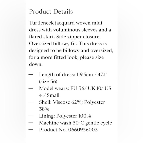 & Other Stories Jacquard Dress - Picture 6 of 7